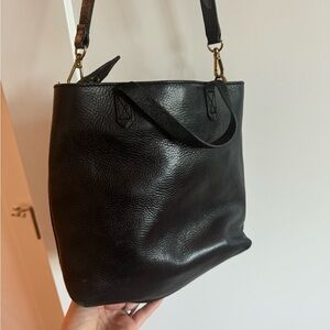 Madewell Medium Black Leather Bag